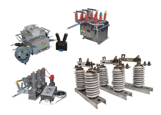 Max 1250A Outdoor High Voltage Overhead Disconnect Switch Digunakan Dengan Pemutus Sirkuit Vakum Listrik Hookstick Krim