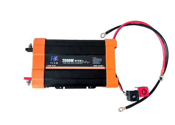 Inverter daya rumah yang dapat disesuaikan Mudah dipasang Warna Hitam Dengan Layar LCD Pasokan listrik Inverter Gelombang Sinus Murni
